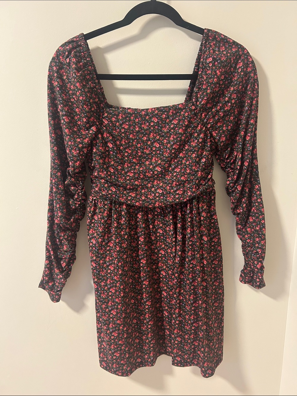GAP Smocked Dress Floral Print, Long Sleeve